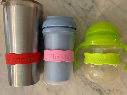 Personalized Silicone Bottle Bands (Wavy Edge)